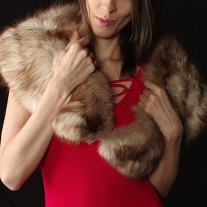Vintage Arctic Fox Stole